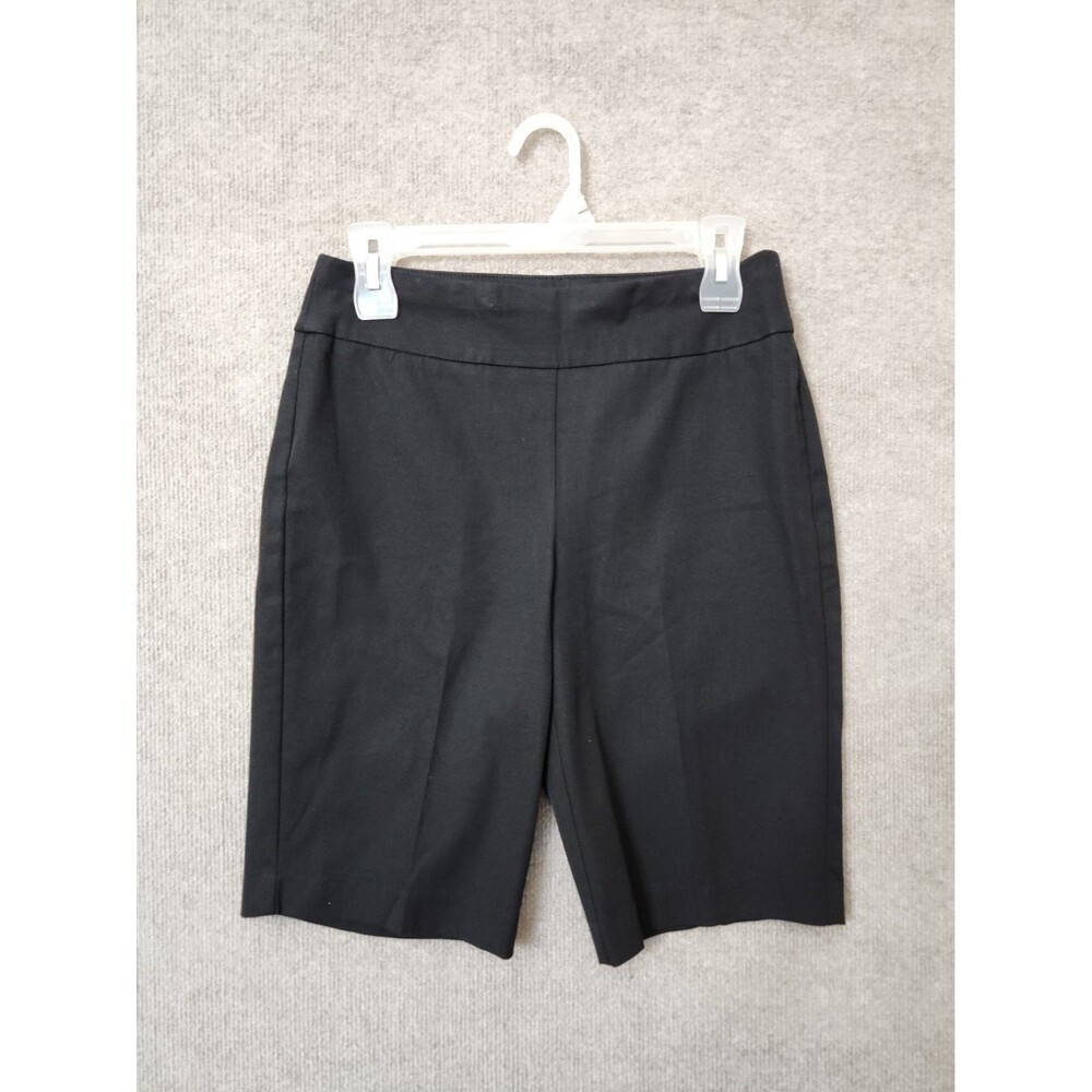 Chicos So Slimming Brigitte Bermuda Shorts Womens 00 US 2 Black Pull On Stretch